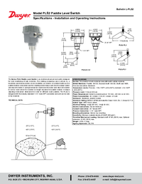 Thumbnail of document Manual - PLS2 Paddle Level Switch